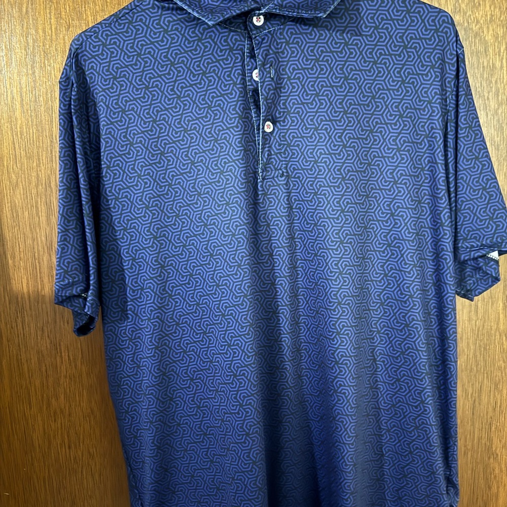 Tailorbyrd Blue Polo Shirt Performance Fabric